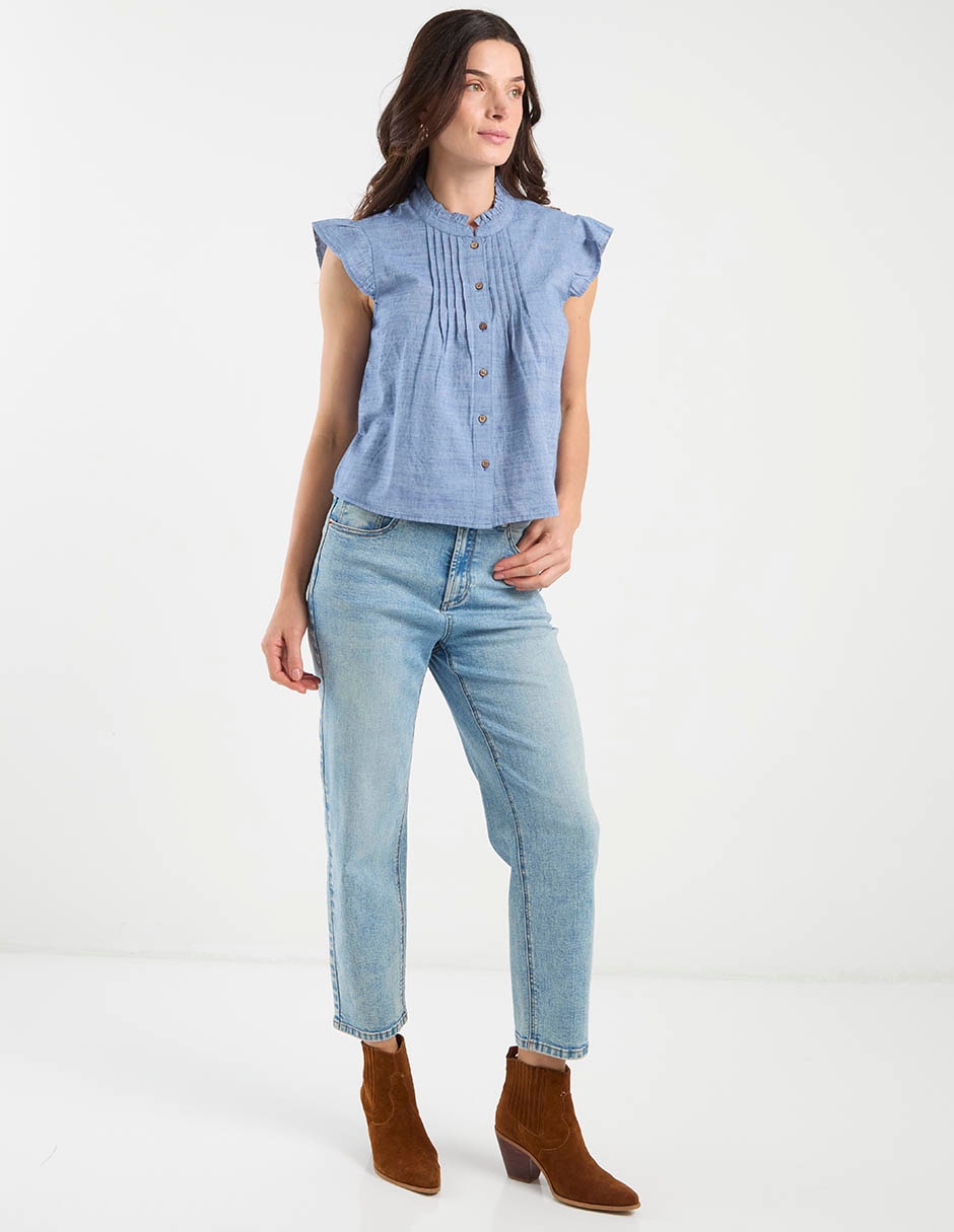 Blusa manga corta para mujer 3