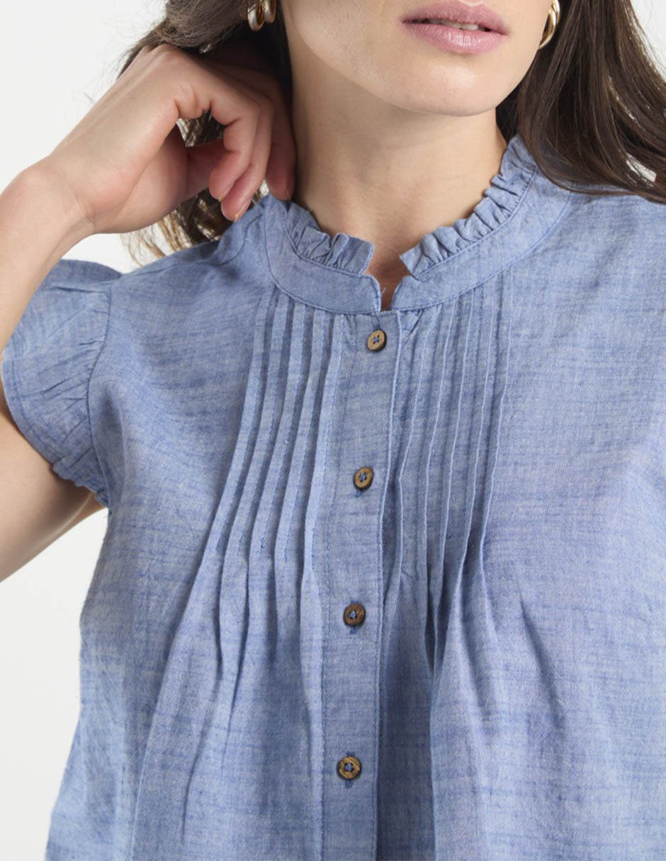 Blusa manga corta para mujer 4