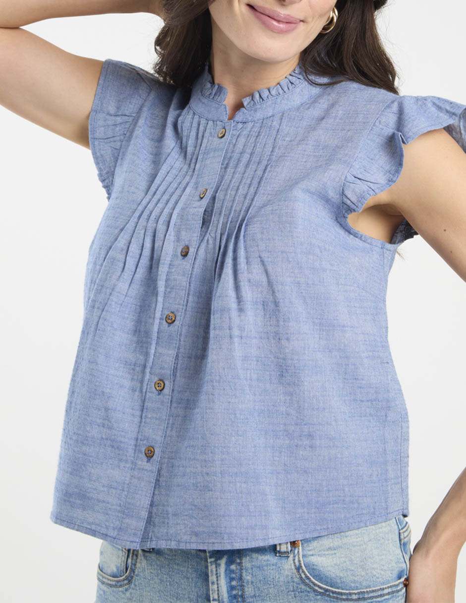 Blusa manga corta para mujer 5