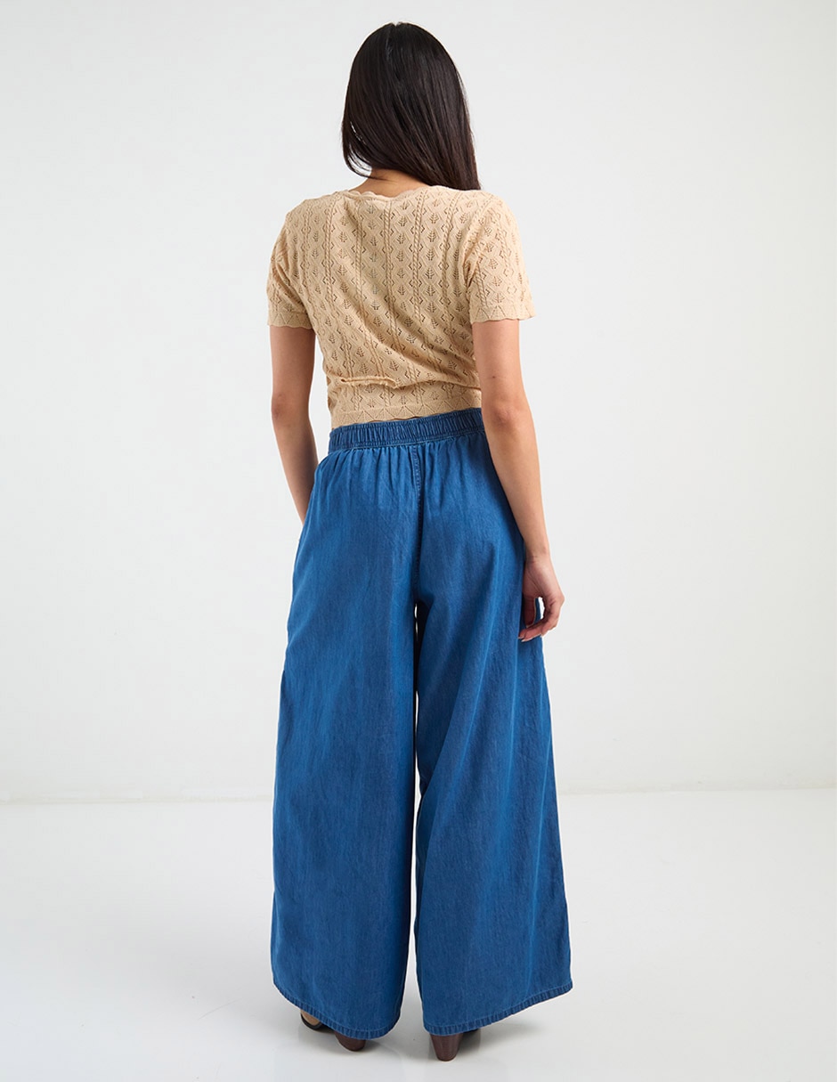 Jeans relaxed acampanado para mujer 6