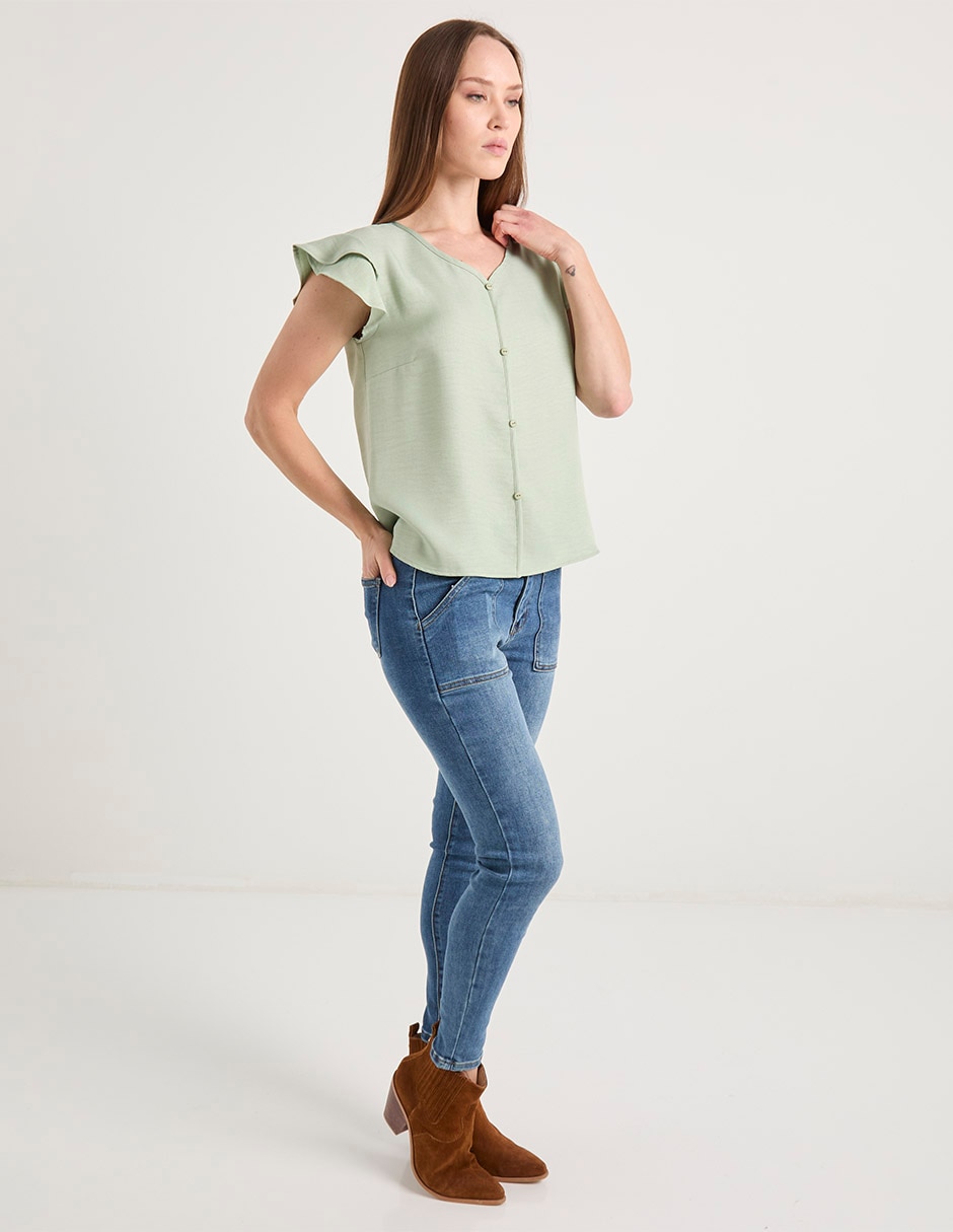 Blusa manga corta para mujer 3