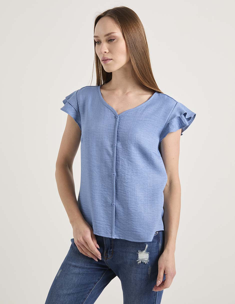 Blusa manga corta para mujer