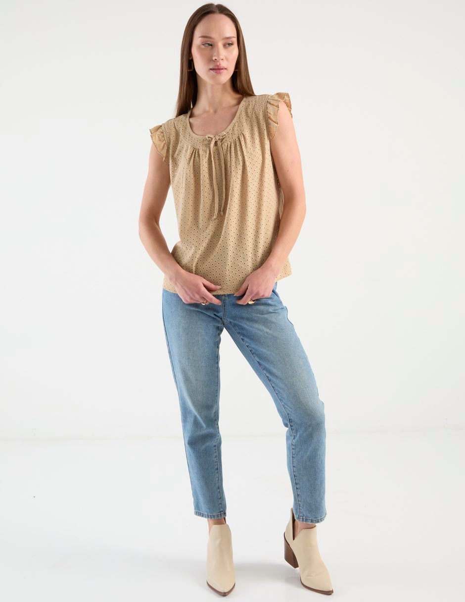 Blusa manga corta para mujer 3