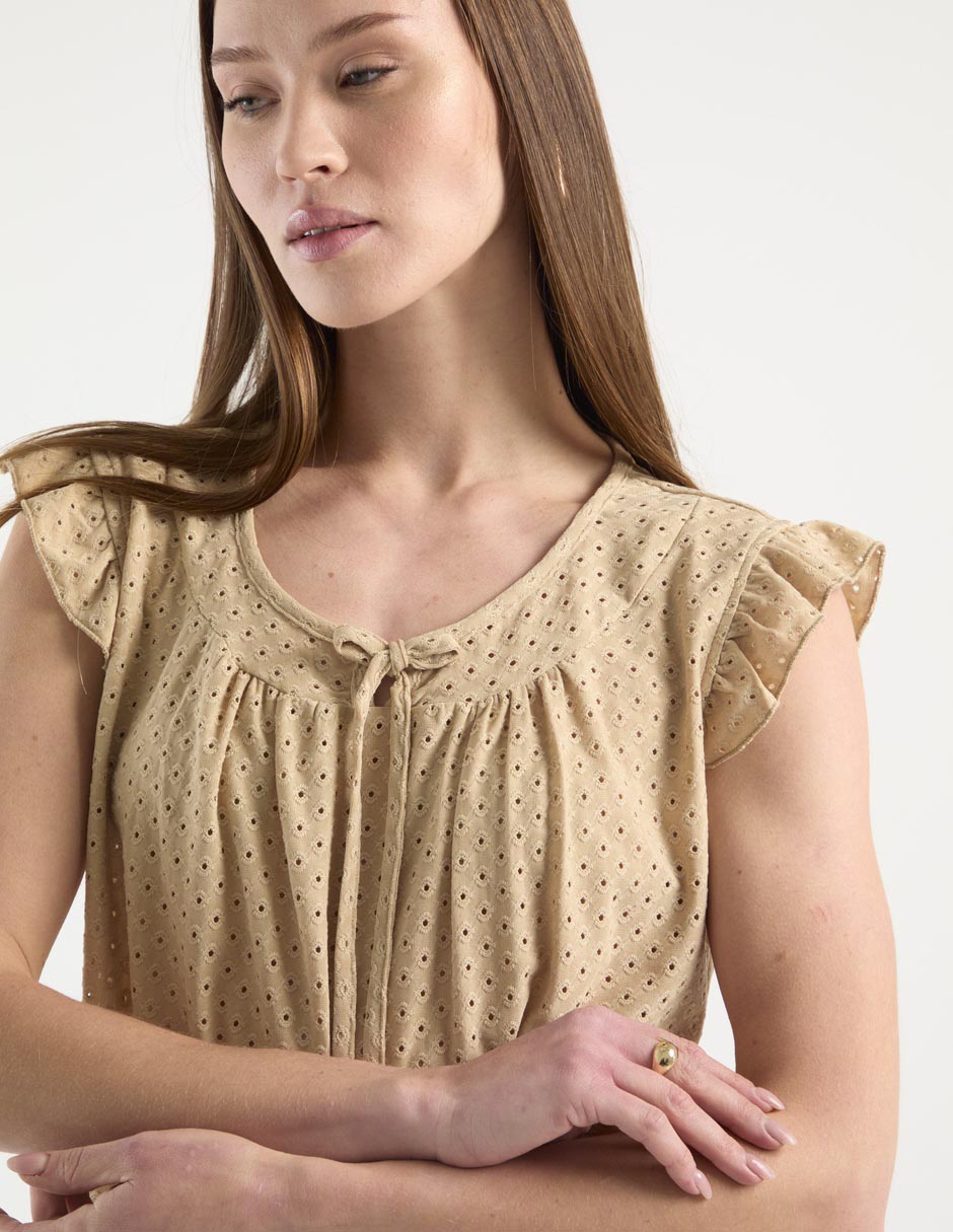 Blusa manga corta para mujer 4