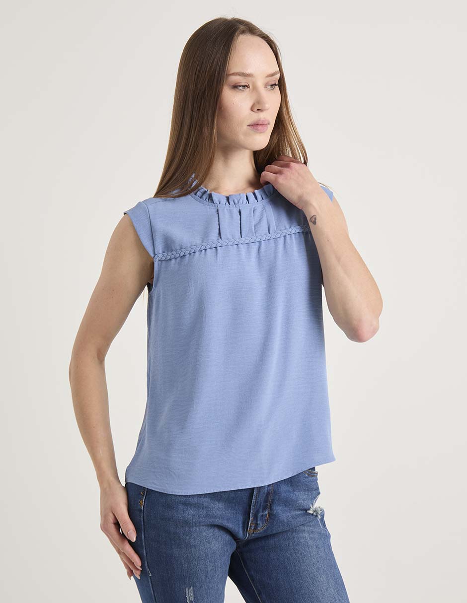 Blusa manga corta para mujer
