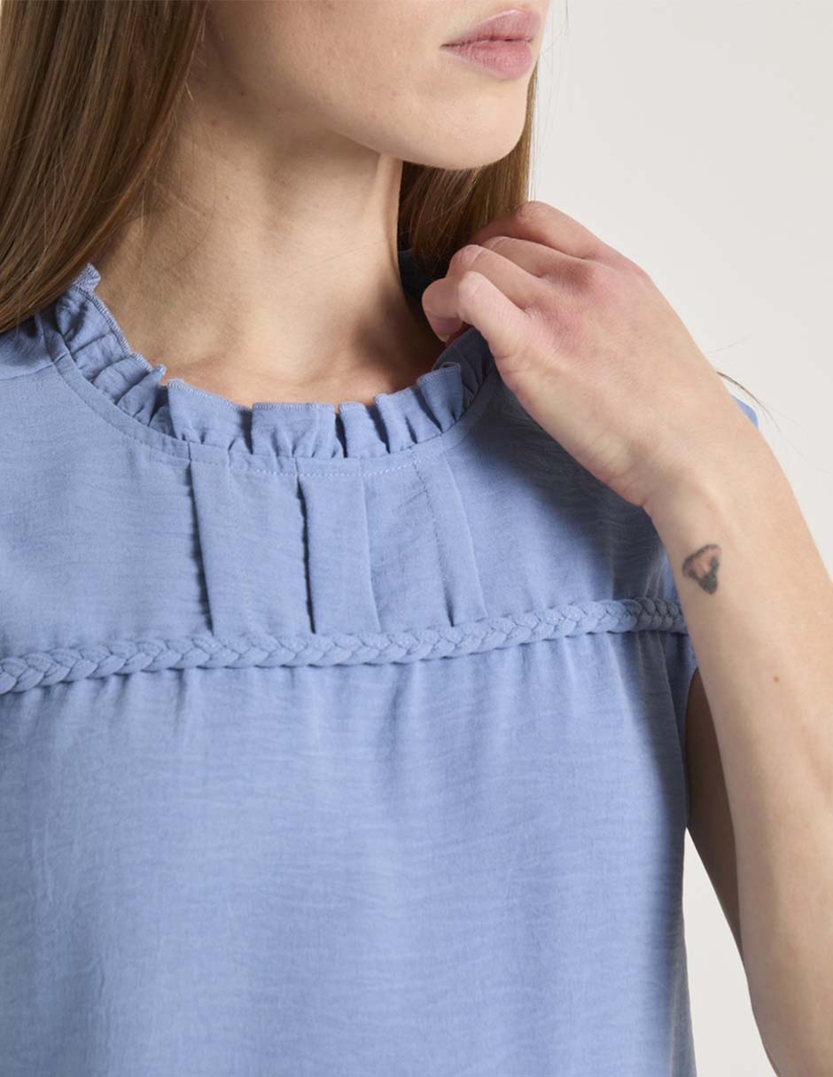 Blusa manga corta para mujer 4