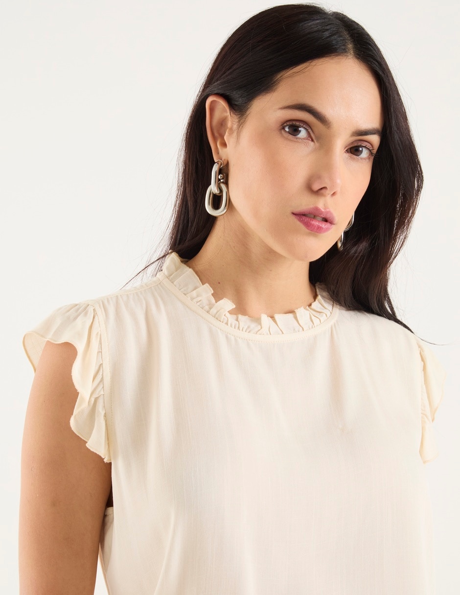 Blusa manga corta para mujer 4