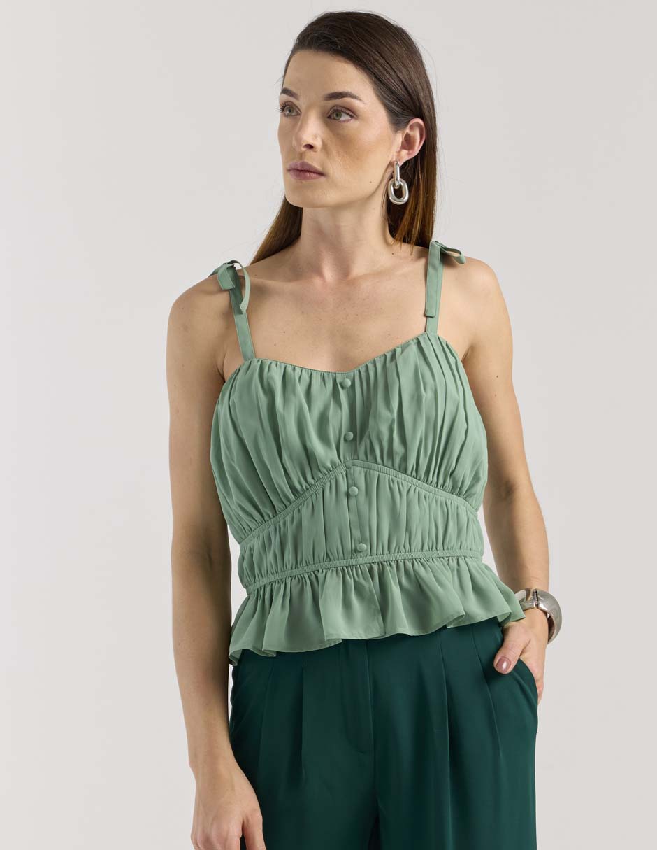 Top escote corazón tirante ajustable