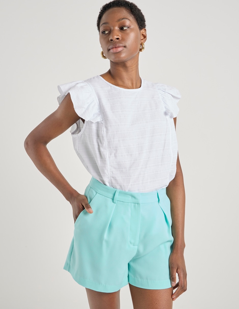 Blusa manga corta para mujer