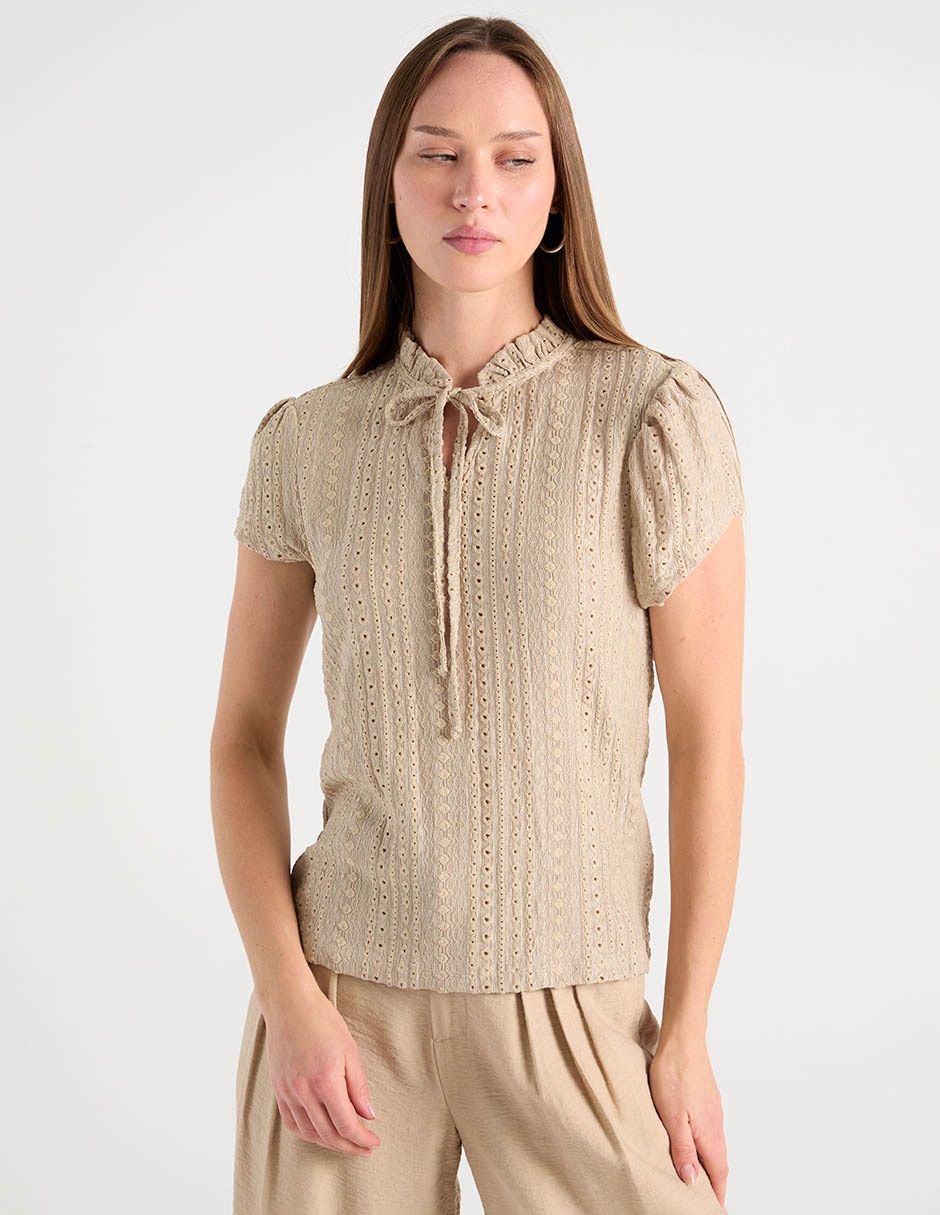 Blusa manga corta para mujer