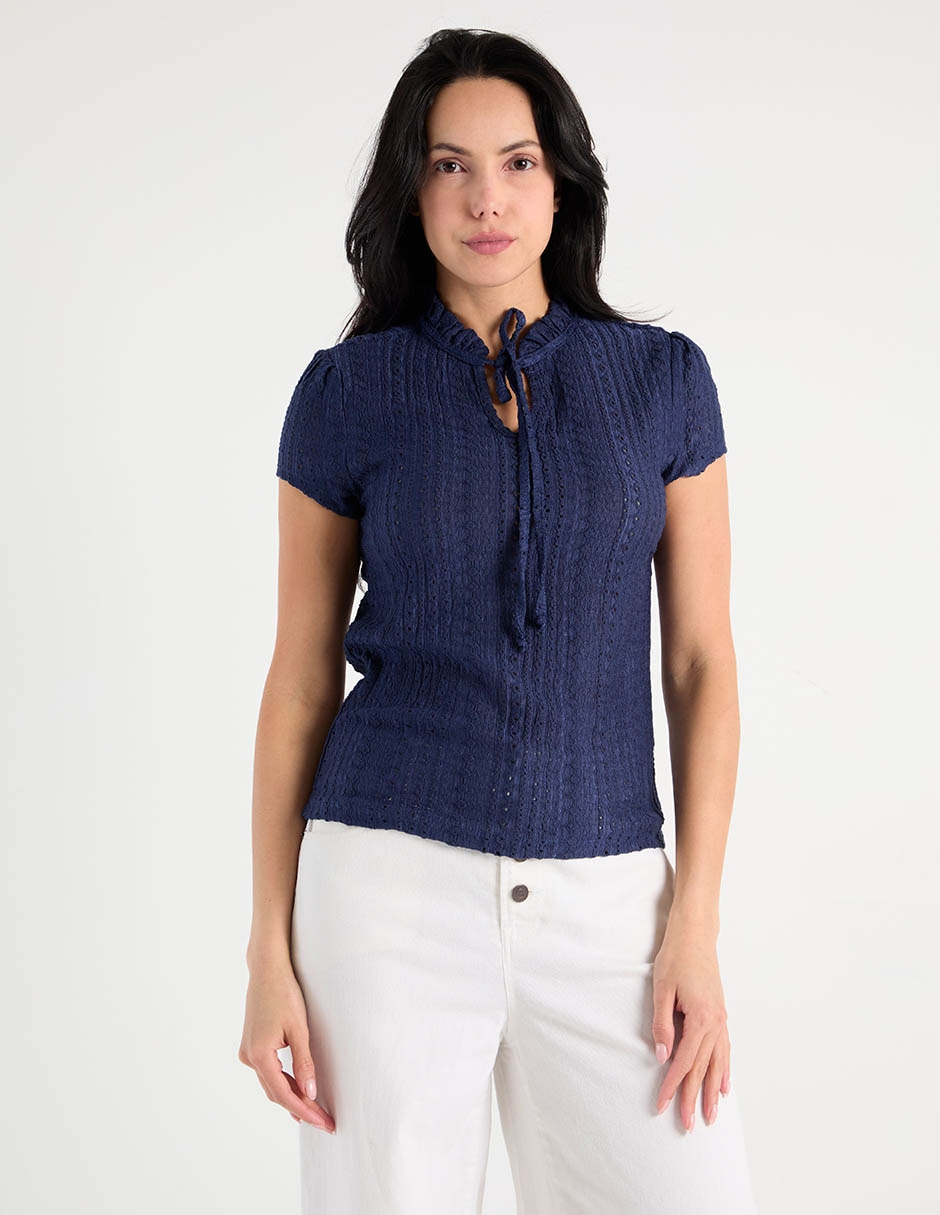 Blusa manga corta para mujer