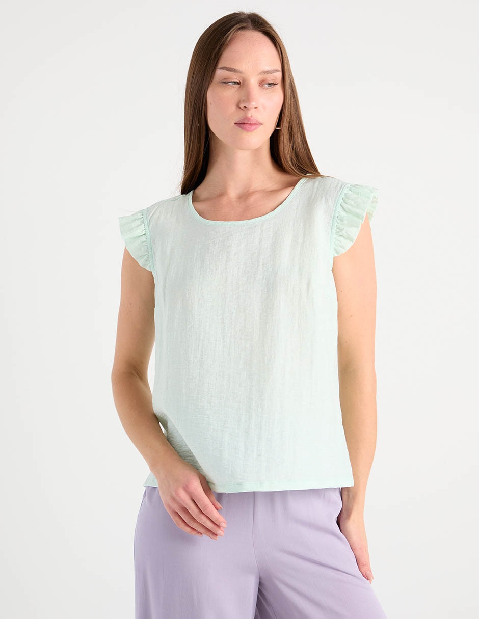 Blusa manga corta para mujer