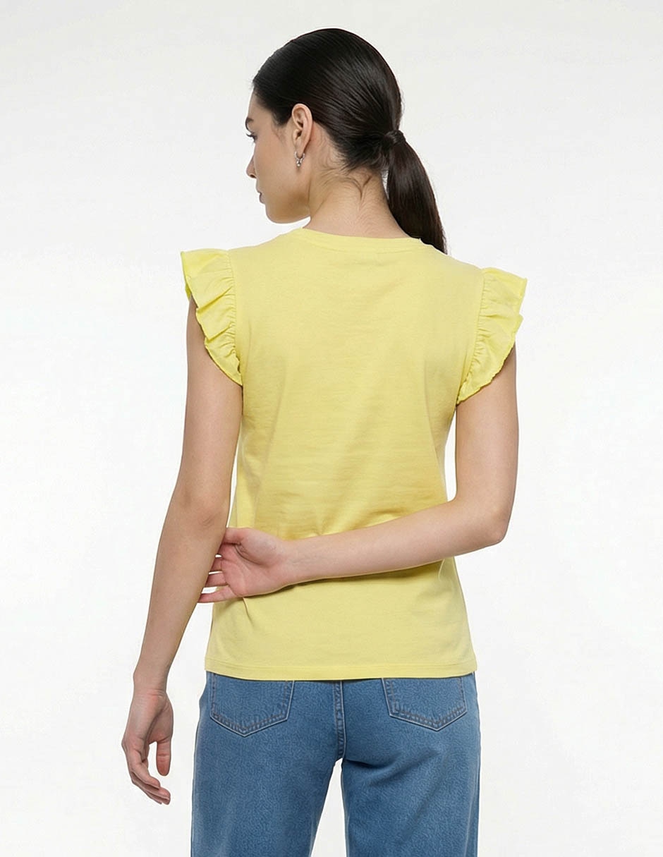 Playera manga corta cuello redondo para mujer 2