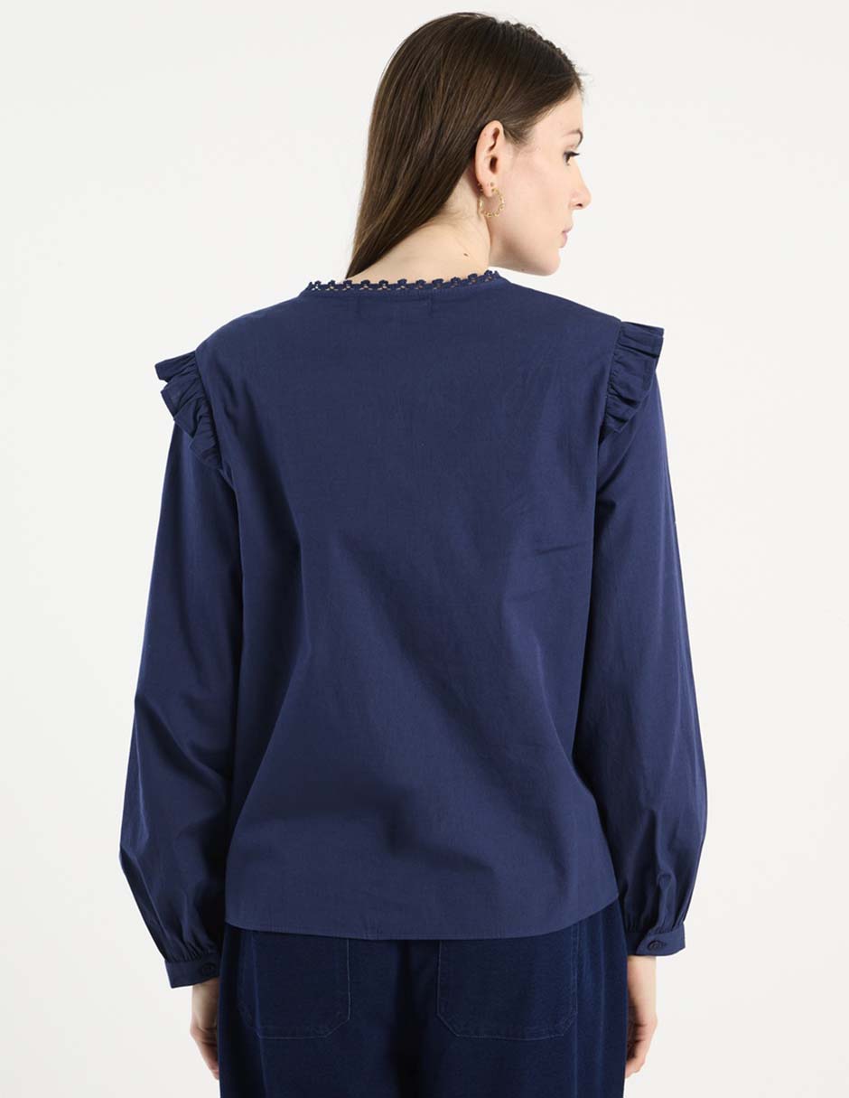 Blusa manga larga para mujer 6