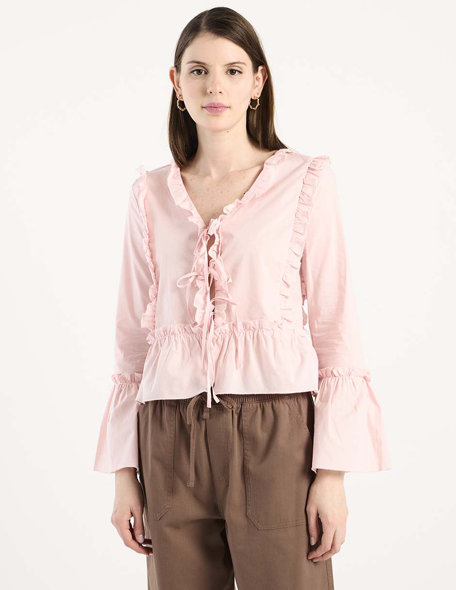 Blusa manga larga para mujer