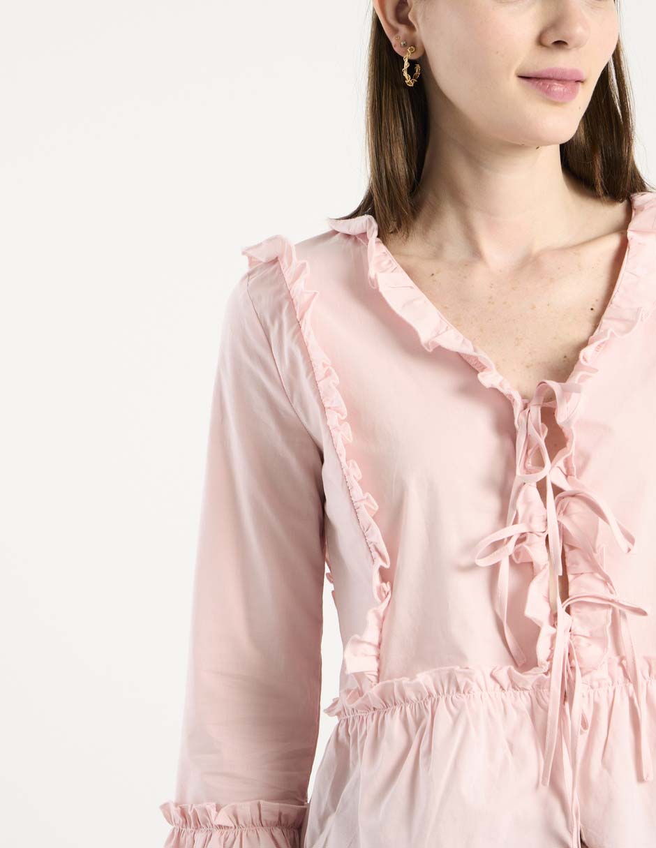 Blusa manga larga para mujer 4